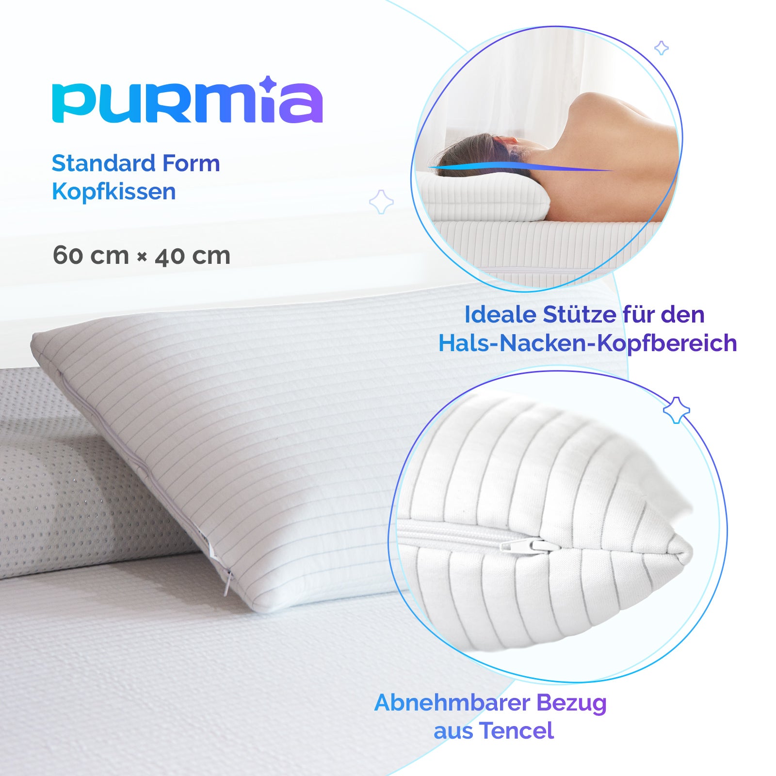 Kopfkissen Purmia® VISCO MILD – Funktionelle Matratzen Purmia®